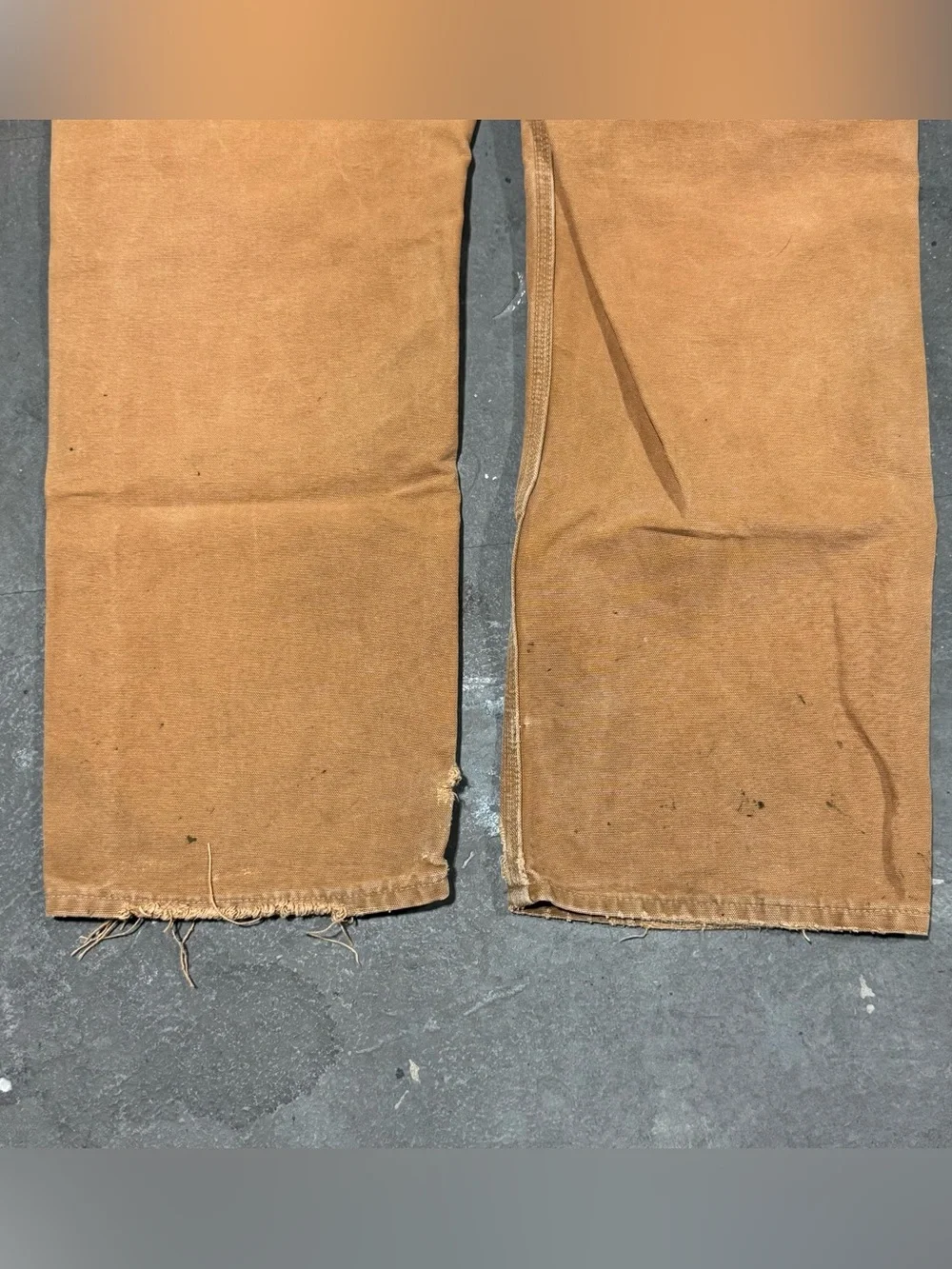 Vintage Carhartt Double Knee Carpenter Pants Tan Khaki Faded 34x32 Made In USA